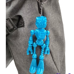 3D Printed ROBOT Fidget Toy – 5&quot; Flexible TPU Sensory Figure – Quiet Desk Buddy – Stocking Stuffer – Kids Toy – Classroom Gift – STEM Fun