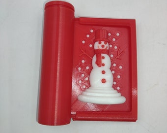 Hard Money Puzzle, Gift Card puzzle, Snowman, 3D Puzzle, Maze Puzzle, 3D Printed Puzzle, PLA, Money box, Puzzle box, Christmas, Holiday