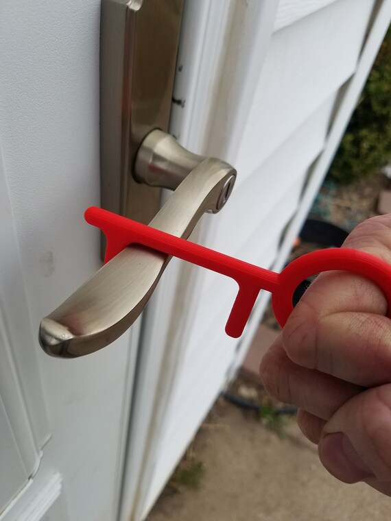 No Touch Tool Door Opener Hook The Little Key Color May Etsy