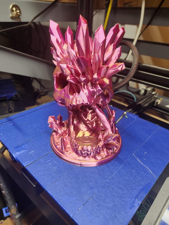 Crystal skull dice tower
