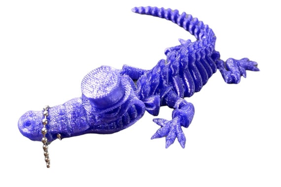 3D Printed Crocodile Fidget Toy – 6" Flexible TPU Alligator – Silent Sensory Toy – Stocking Stuffer – Desk Buddy – Kids Fidget – Reptile Toy