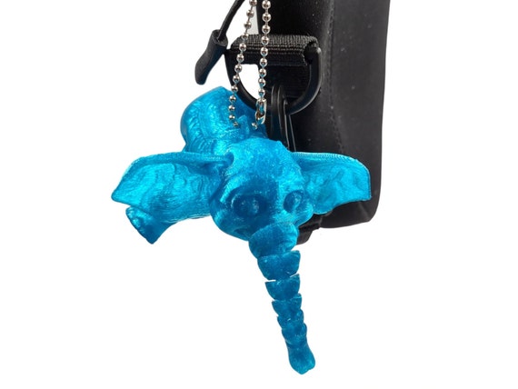 3D Printed Elephant Fidget Toy – Flexible Silent Sensory Animal – Stocking Stuffer – Desk Toy – Keychain – Autism Sensory Gift