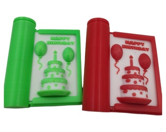 Money Puzzle, Gift Card puzzle, Birthday Cake, 4 inch 3D Puzzle, Maze Puzzle, 3D Printed Puzzle, 3D Printer, PLA, Money box, Puzzle box