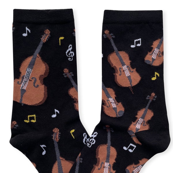 Bow Instrument Socks, Violin Socks, Cello Socks, Cellist Gift, Musician Socks, Music Teacher Socks, Violinist Gift, Christmas Gift