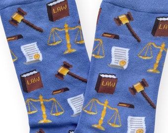 Lawyer Socks, Justice Socks, Lawyer Student Gift, Attorney Gift, Solicitor Socks, Prosecutor Gift, Christmas Gift, Promotion Gift