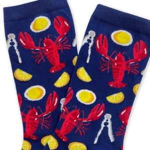 Lobster Theme Socks, Lobster Hunt Socks, Lobster Gift, Lobster Fisherman Gift, Cool Socks, Lobster Enthusiast, Novelty Socks, Chef Gift