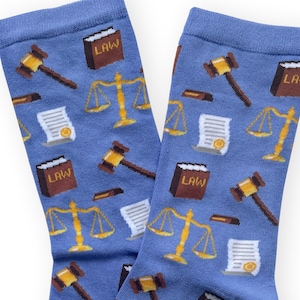 Lawyer Socks, Justice Socks, Lawyer Student Gift, Attorney Gift, Solicitor Socks, Prosecutor Gift, Christmas Gift, Promotion Gift zdjęcie 1