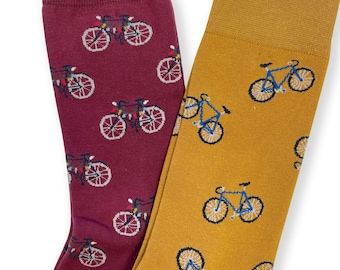 Bicycle Socks, Cyclist Socks, Tour de Bike Socks, Road Trip Socks, Cyclist Gift, Bicycle Gift, Rider Gift, Stocking Filler, Christmas Gift