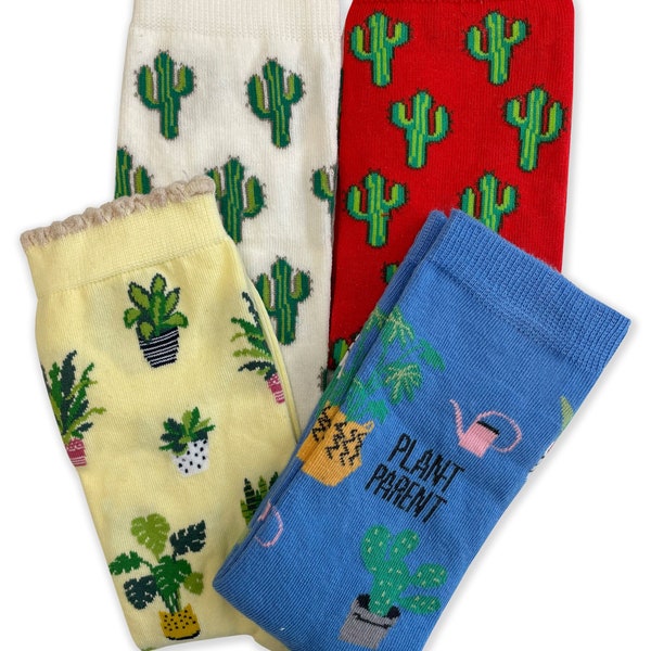 Cactus Socks, Cactus Gift, Plant Socks, Flower Gift, Florist Gift, Trend Socks, Cactus Design Socks, Plant Socks, House Plants