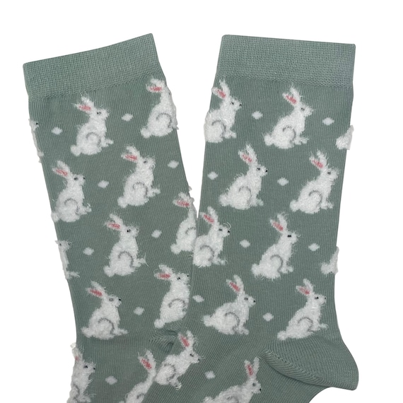 Soft Cotton Rabbit Socks, Fluffy Bunny Footwear, Easter Gift