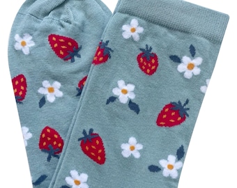 Strawberry Design Socks