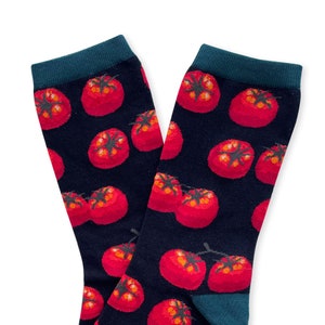 Tomato Socks, Tomato Gift, Vegetable Clothing, Farmer Gift, Chef Gift, Novelty Socks, Cool Socks, Vegetable Socks, Food Socks