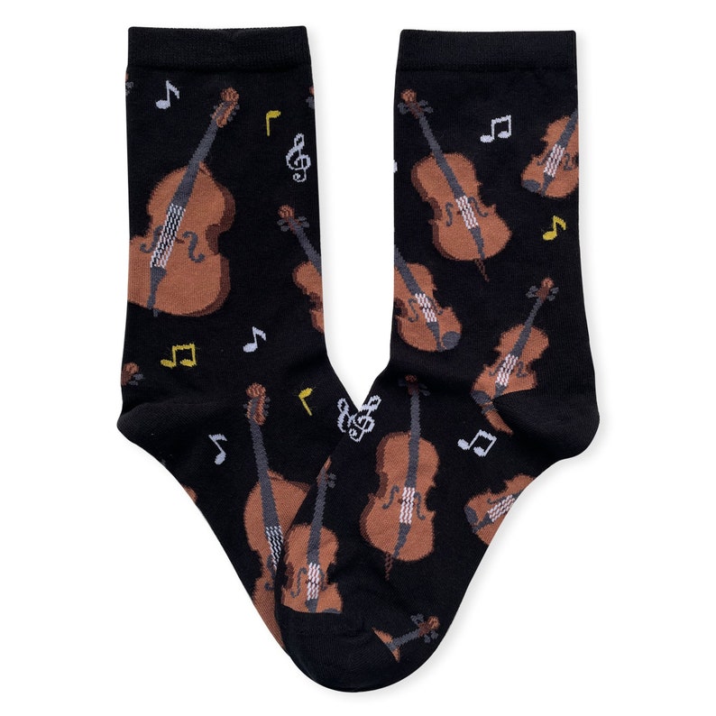 Bow Instrument Socks, Violin Socks, Cello Socks, Cellist Gift, Musician Socks, Music Teacher Socks, Violinist Gift, Christmas Gift image 1