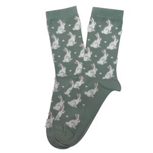 Chaussettes en coton doux en forme de lapin, chaussures duveteuses pour lapin, cadeau de Pâques image 2