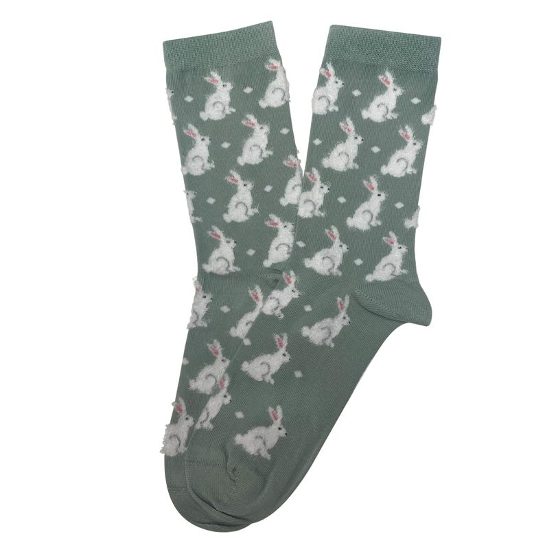 Chaussettes en coton doux en forme de lapin, chaussures duveteuses pour lapin, cadeau de Pâques image 2