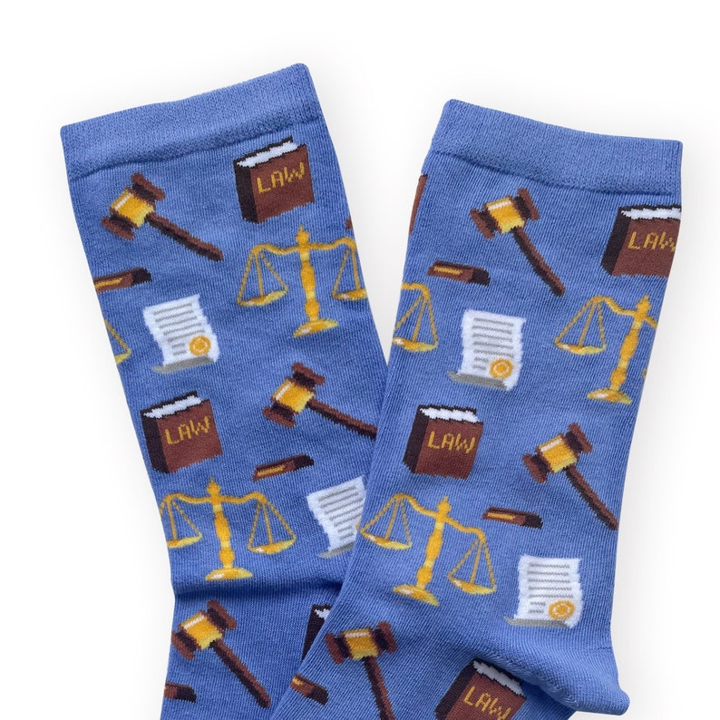 Lawyer Socks, Justice Socks, Lawyer Student Gift, Attorney Gift, Solicitor Socks, Prosecutor Gift, Christmas Gift, Promotion Gift zdjęcie 1