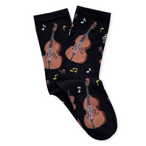 Bow Instrument Socks, Violin Socks, Cello Socks, Cellist Gift, Musician Socks, Music Teacher Socks, Violinist Gift, Christmas Gift image 2