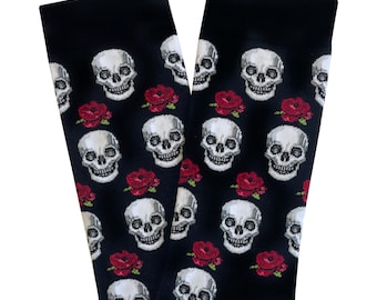 Colourful Skulls Socks, Dia de Los Muertos Socks, Halloween Theme Gift, Day of the Dead Socks, Cotton socks,
