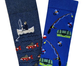 Fishing Theme Cotton Socks