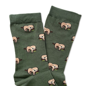 Meias Preguiça, Meias Preguiça Engraçadas, Meias Preguiçosas de Animais, Entusiasta de Preguiça, Presente de Preguiça, Presente de Natal, Meias Novidades, Preguiça Tema de Natal