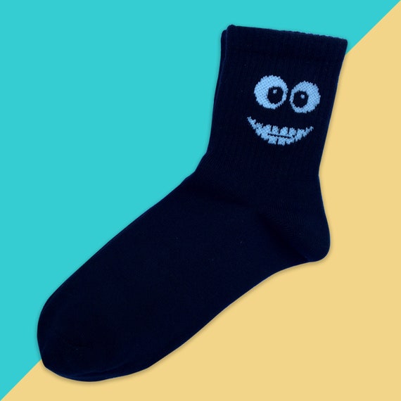 Smiley Socks Skate Socks Funny Socks Cartoon Socks Cotton Socks