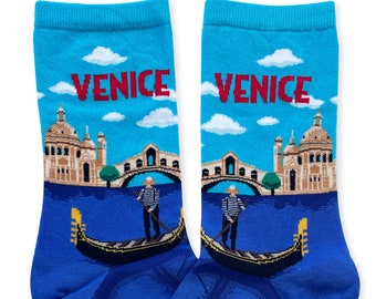 Venice Socks, Venice City Socks, Venice Gift, Venetian Gift