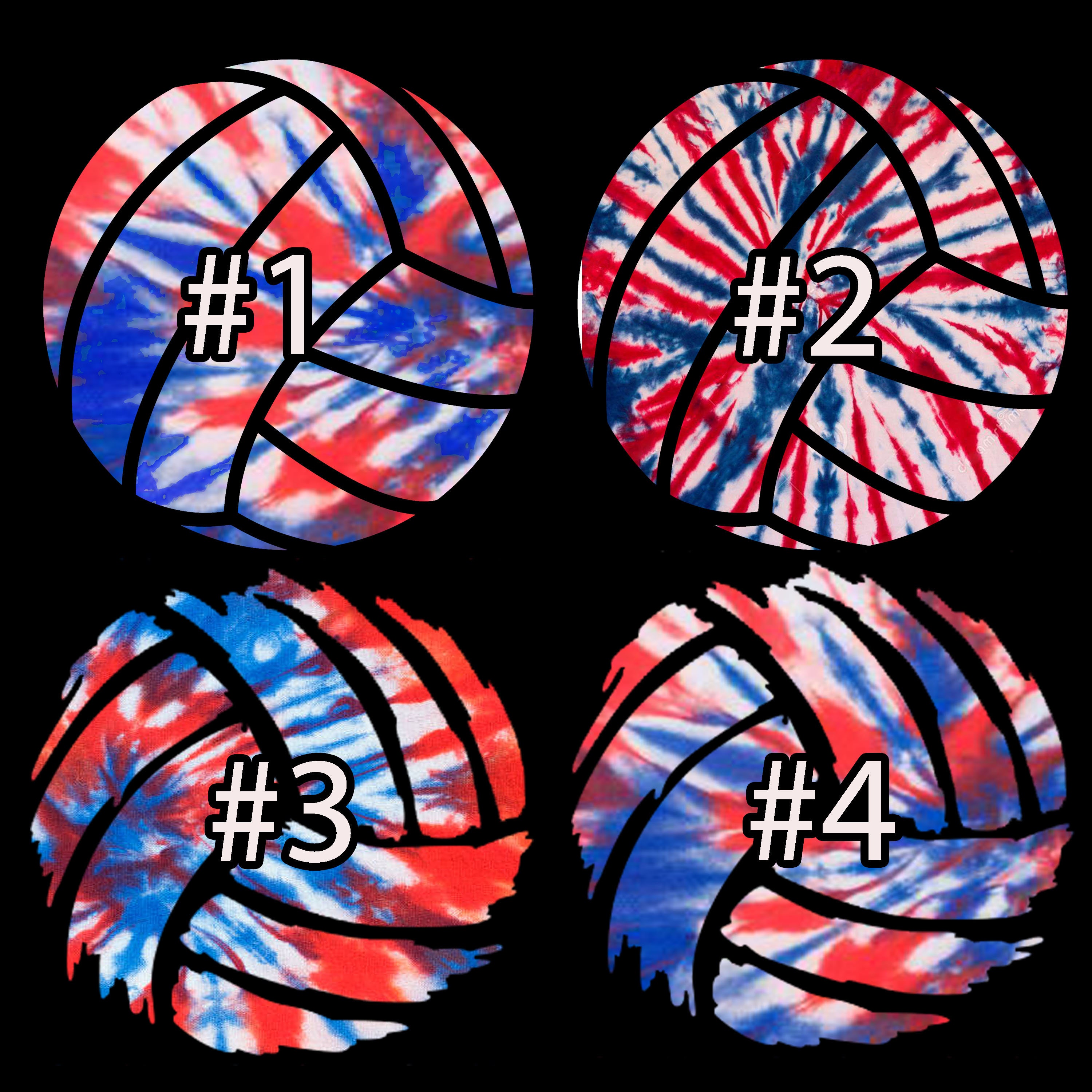 Custom Tie Dye Volleyball Gift Add Name and Number Custom Etsy