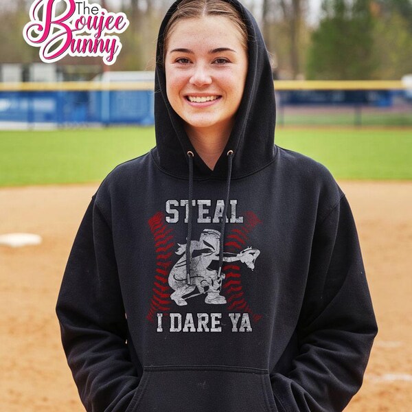 Softball Catcher Girls Gift Warm Hooded Sweatshirt Distressed Design Adult Unisex Sizes