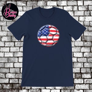 Soccer Gift / American Flag Soccer T Shirt / USA Soccer / Patriotic Gift / American Pride Soccer Ball
