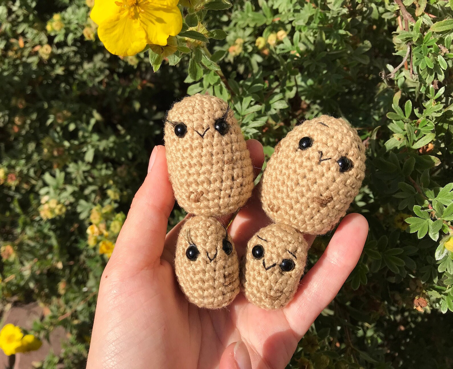Potato Mini Crochet tiny plushie vegetable Play food for kids | Etsy