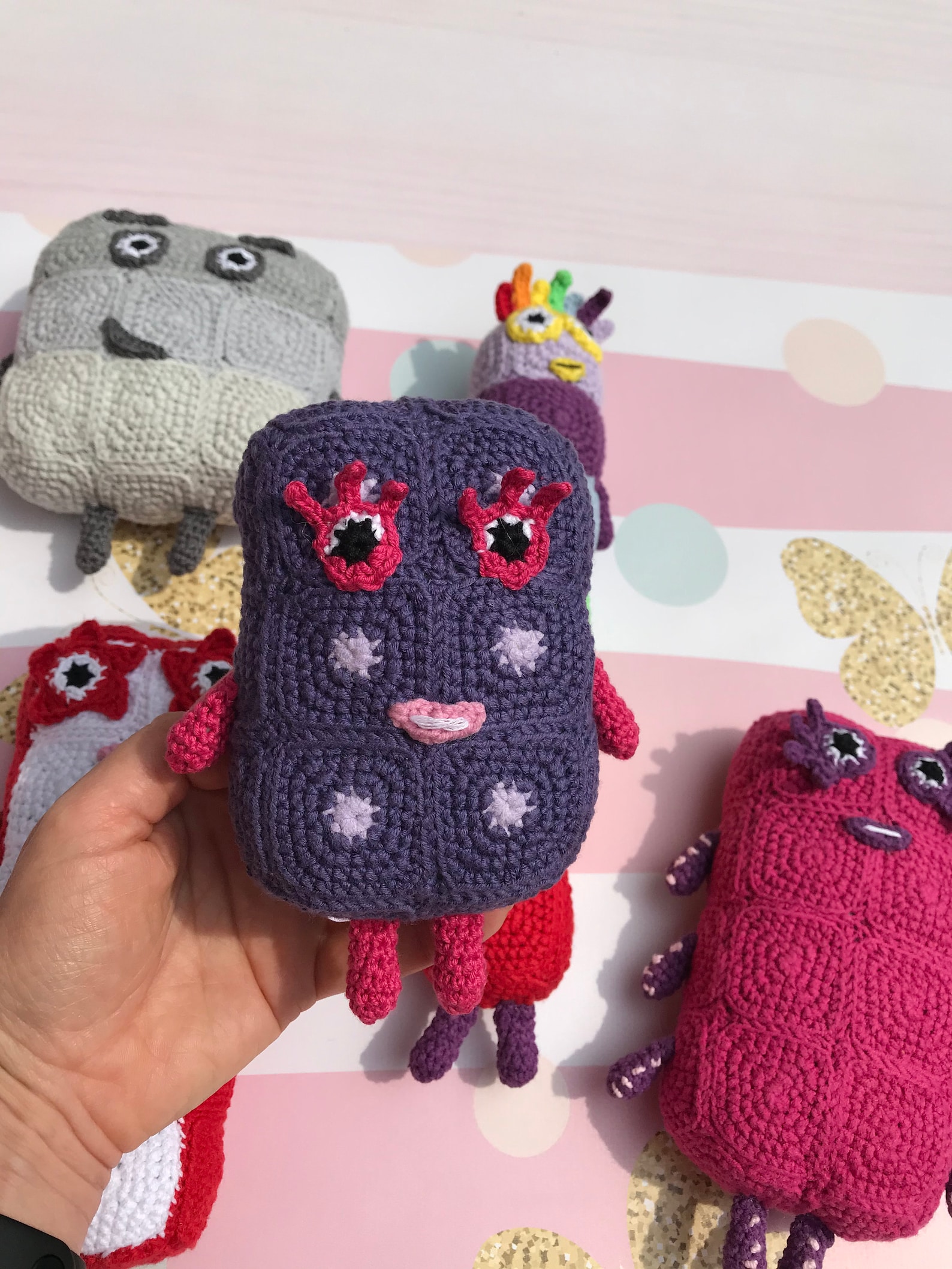 Numberblocks 610 Inspired Toy Crochet Numberblocks Stuffed Etsy