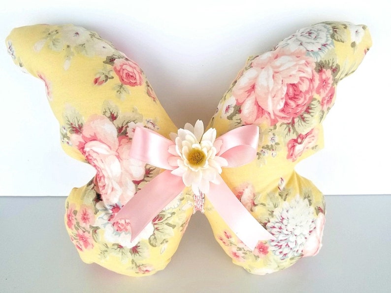 2 Butterfly Embellishment Plush Butterfly Stuffed Etsy