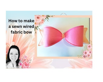 Bow Tutorial, how to wreath, diy Bow, how to video, fabric bow, wired bow, large bow, sewn wired bow