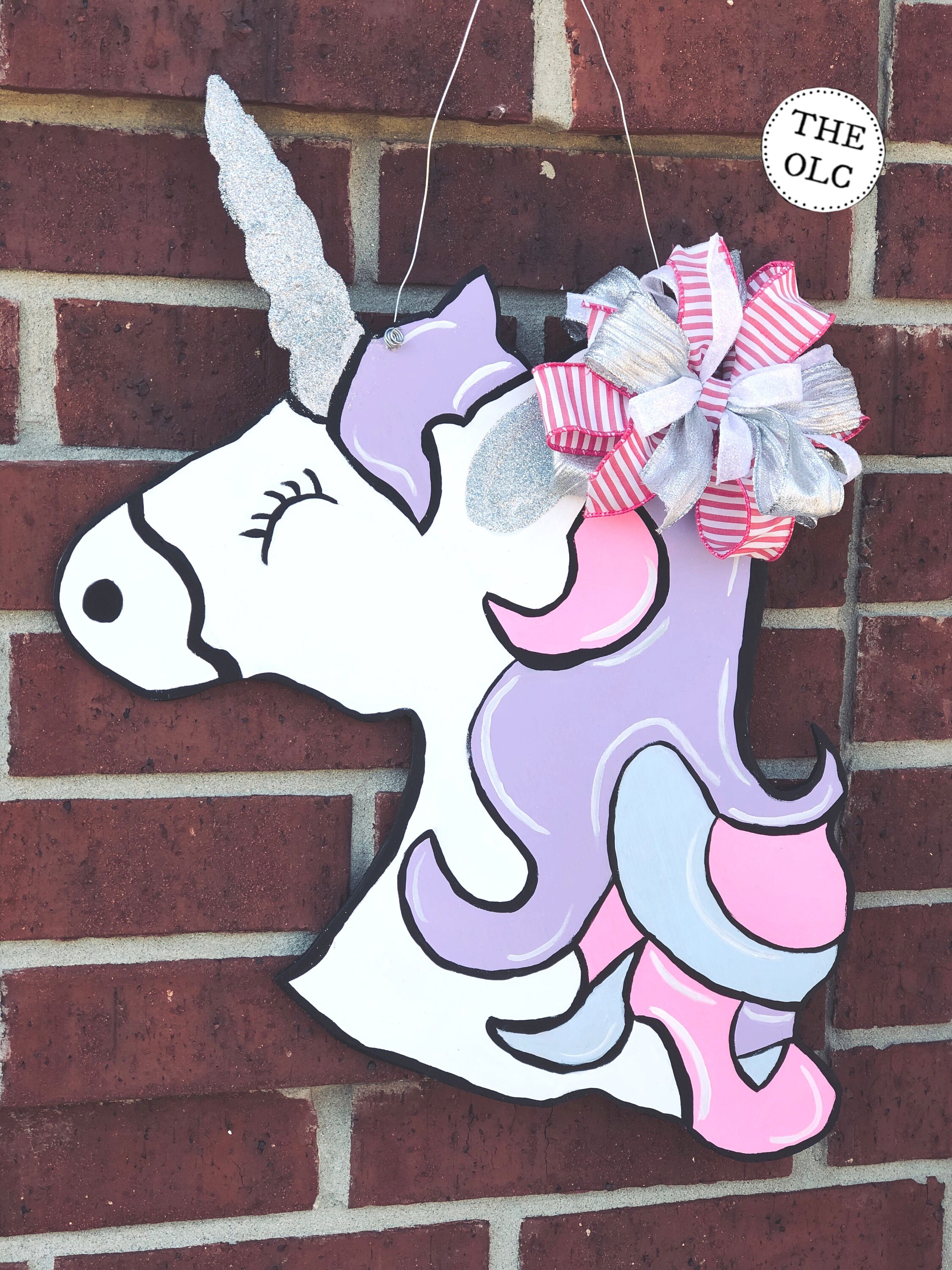 Unicorn Decorations Unicorn Door Hanger Unicorn Sign