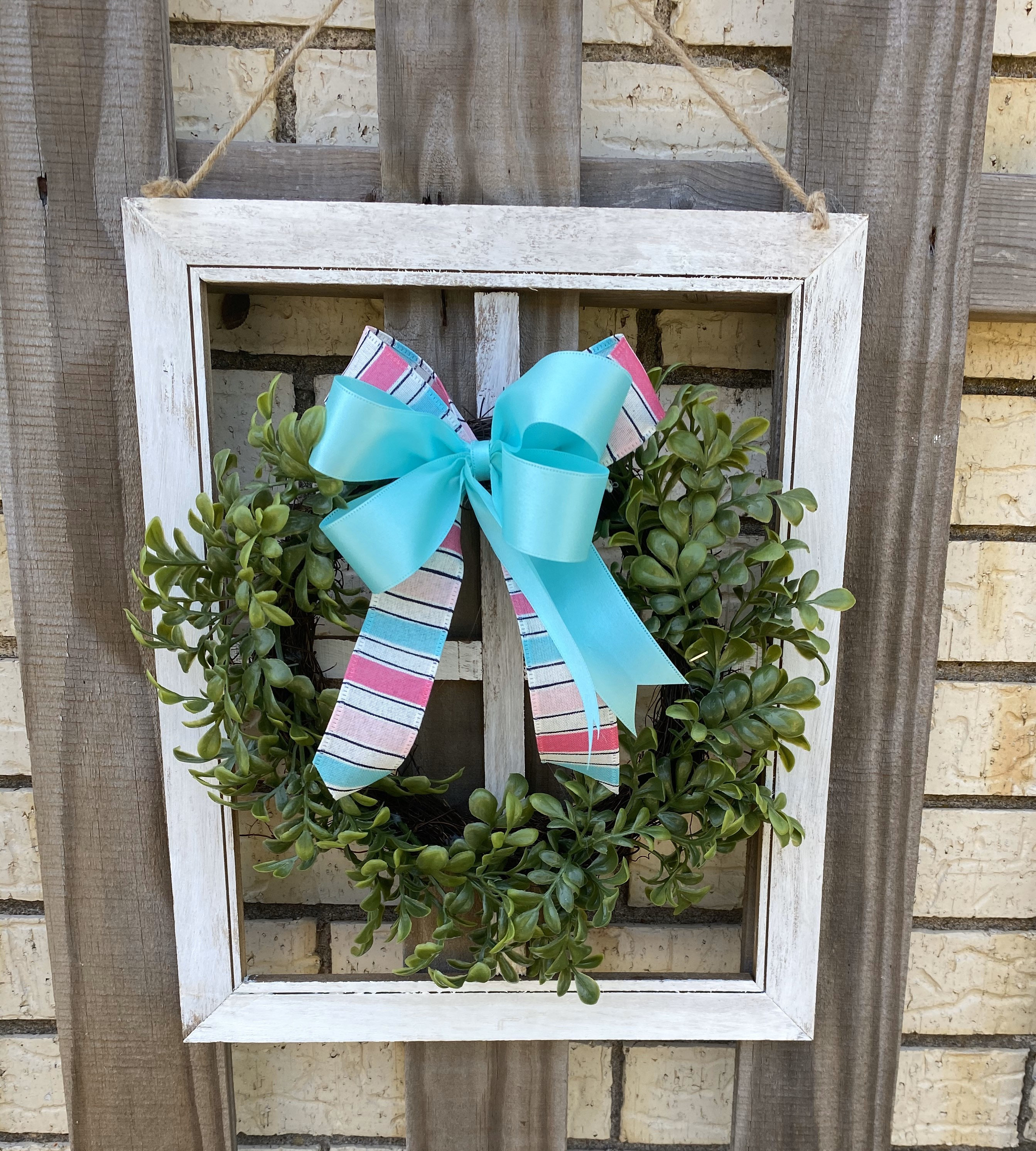 Window Frame, Window Frame with Wreath, Farmhouse Window