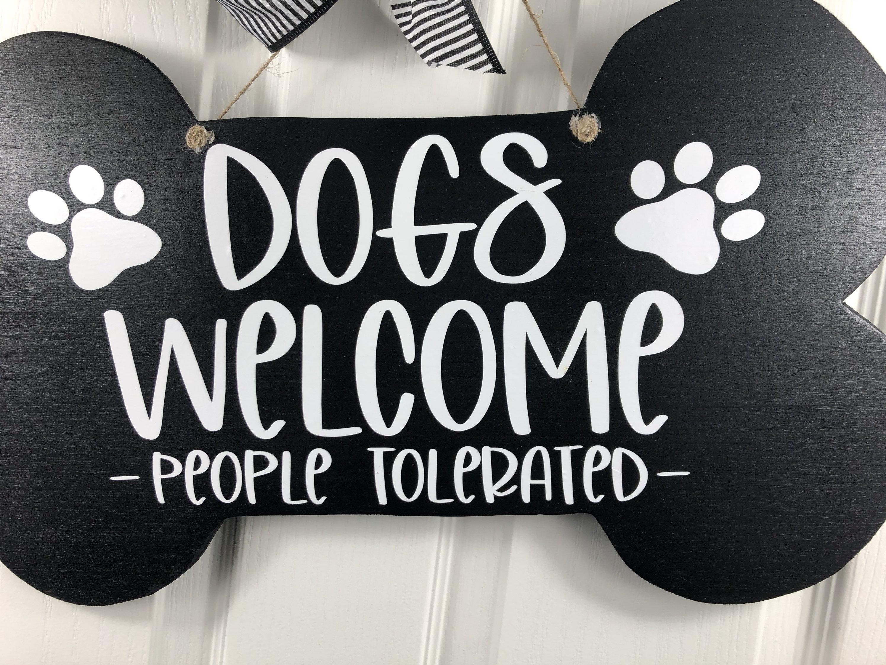Dogs People Tolerated Sign Dog Sign Dog Decor Dogs Etsy