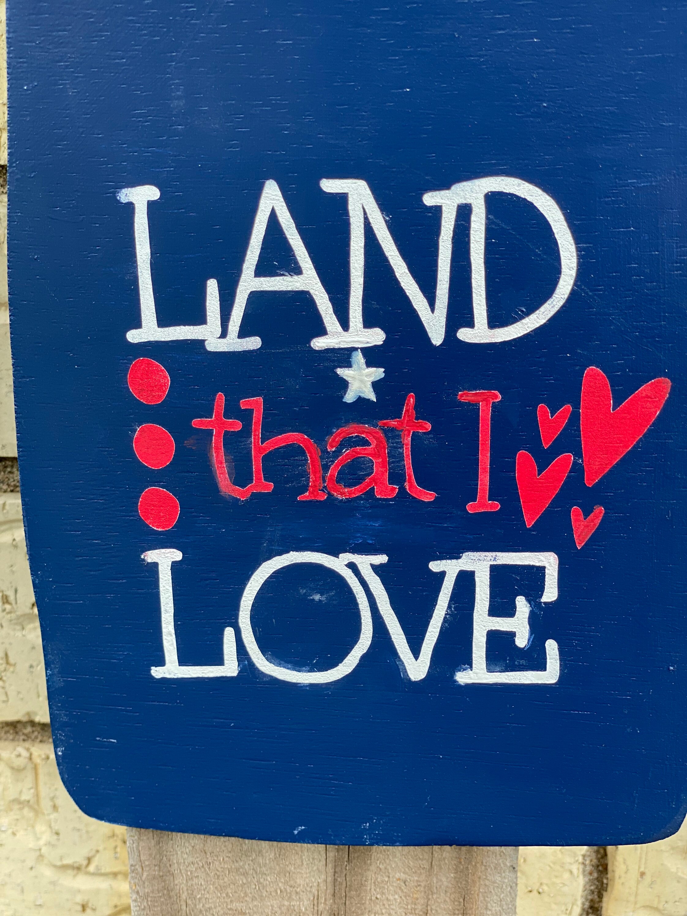 Cross Decor Wooden Cross Land That I Love Cross Patriotic Etsy
