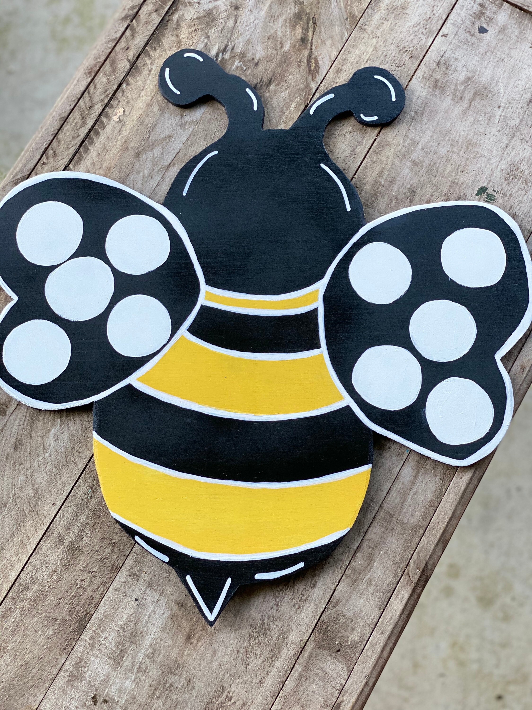 Wreath Attachment Bumble Bee Sign Wood Bumble Bee Wreath Etsy