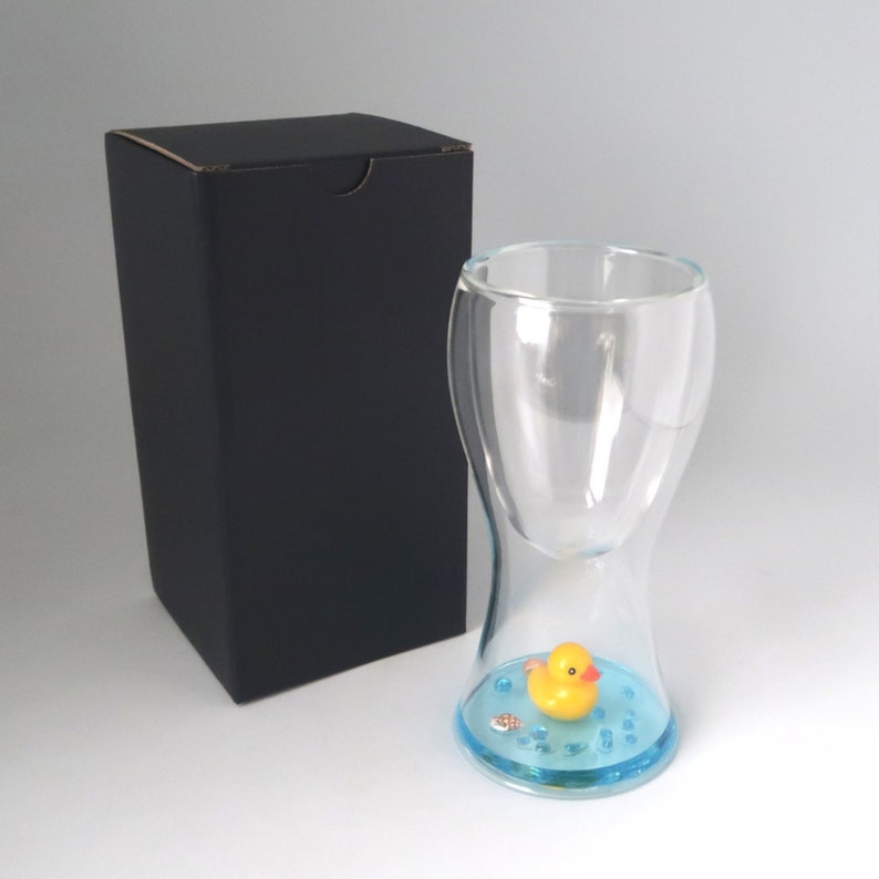 Glass Double Wall Tumbler handcraft lovely house /& Puppy figure on base 6.6 oz 200 ml