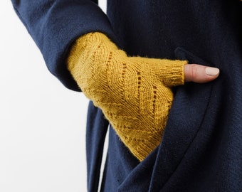 Albizia Fingerless Gloves Knitting Pattern