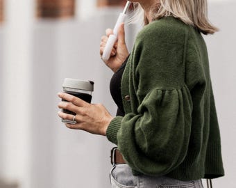 Gather Sleeve Cardigan knitting pattern