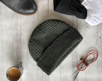 Broken Rib Hat PDF knitting pattern