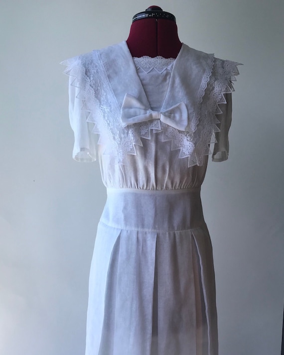 Vintage 1980s White Gunne Sax Sundress