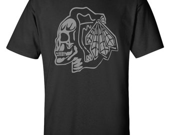 blackhawks skull jersey