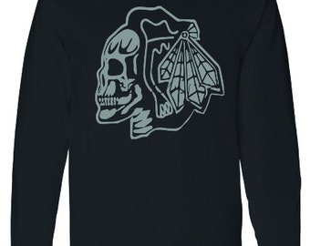 blackhawks skull jersey