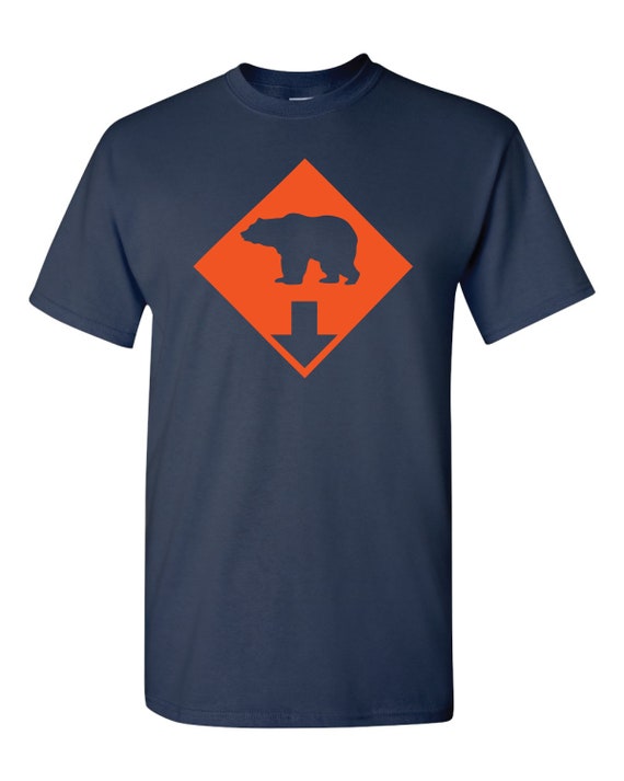 Orange Bear And Arrow Pointing Down T Shirt Orange Bear And Arrow Pointing Down T Shirt