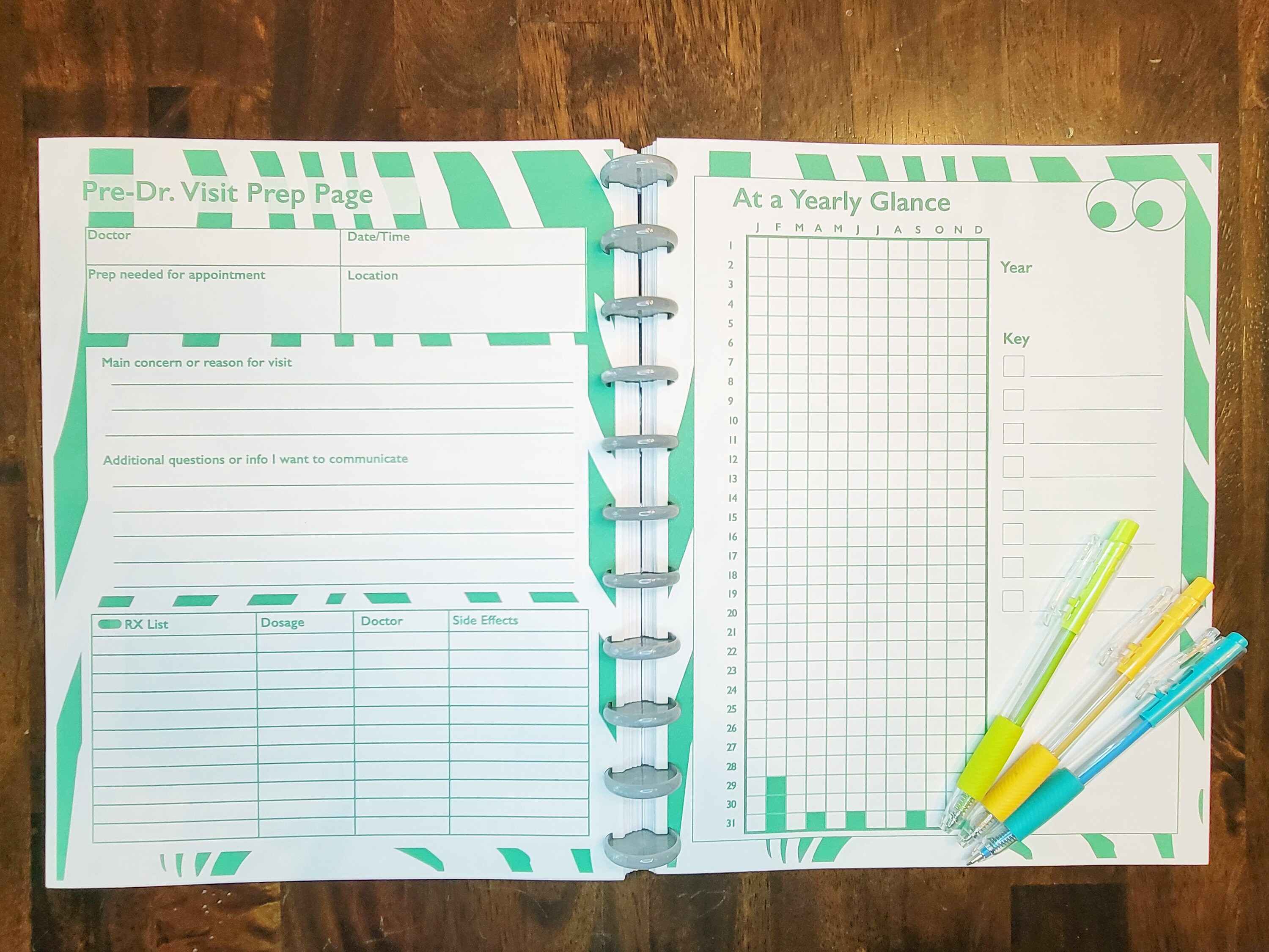 Zebra Male Symptom Tracking Journal Etsy UK