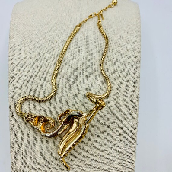 Trifari Rhinestone Swirl Choker Necklace Chain Co… - image 6
