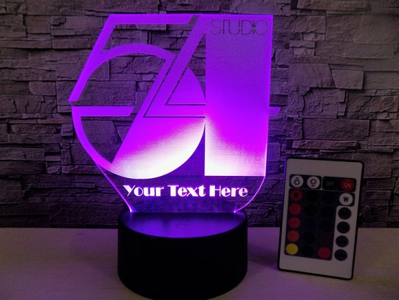 Personalized Studio 54 Night Lamp Home Decor Desk Lamp Ideal Etsy