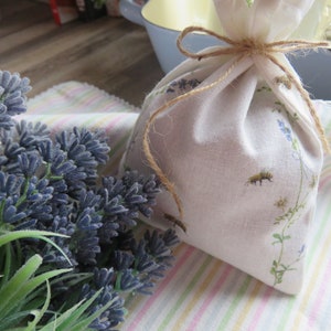 Lavendelsäckchen Duftsäckchen Lavendel genäht Bienen Imker Blumen Lavendel Säckchen KleineSeligkeiten Geburtstag Sommer Geschenk Säckchen Bild 7